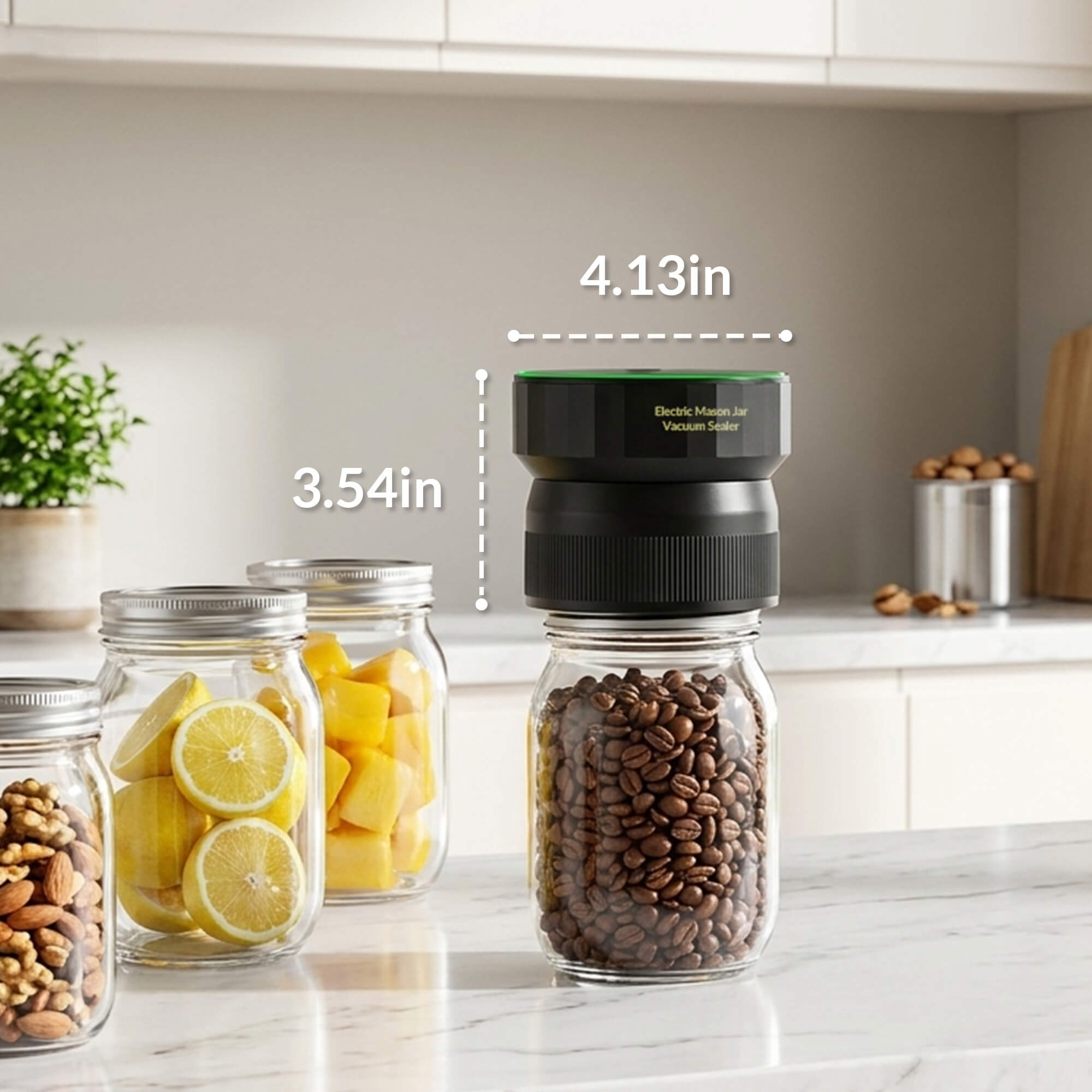 Ipegtop VP09 Electric Mason Jar Vacuum Sealer — Automatic Kit for Wide & Regular Mouth Jars