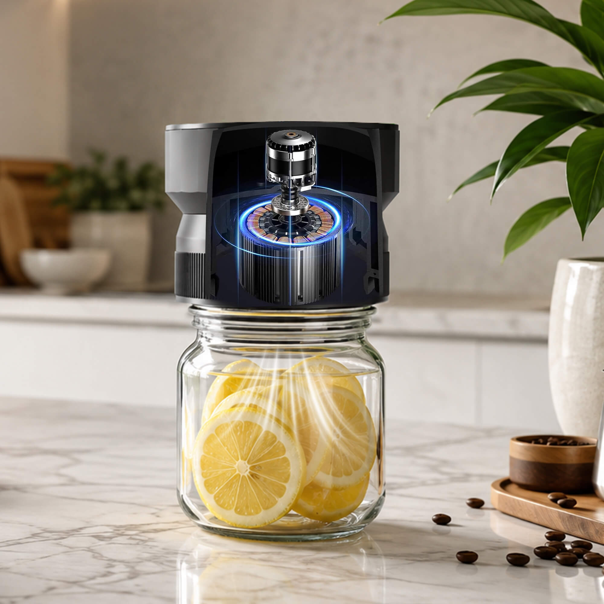 Ipegtop VP09 Electric Mason Jar Vacuum Sealer — Automatic Kit for Wide & Regular Mouth Jars