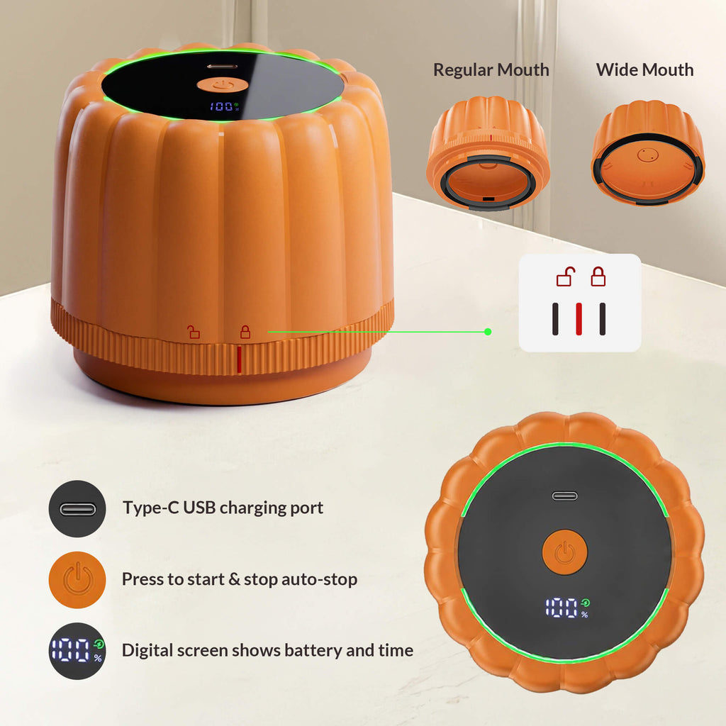 Ipegtop M23 Electric Mason Jar Vacuum Sealer Kit for Wide & Regular Mouth Jars